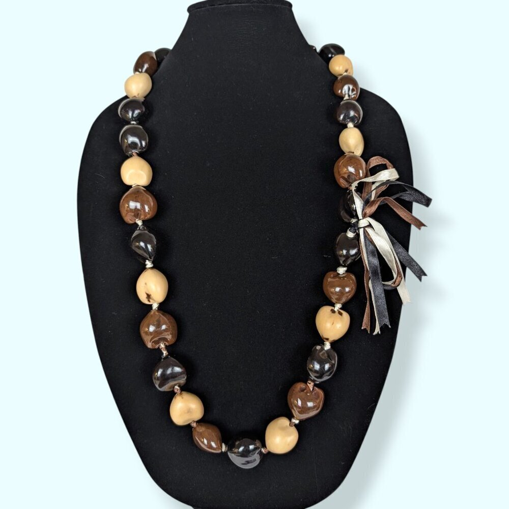 (2/$20) 3-Tone Kukui Nut Necklace